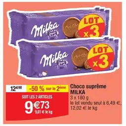 Migros Choco suprême MILKA offre