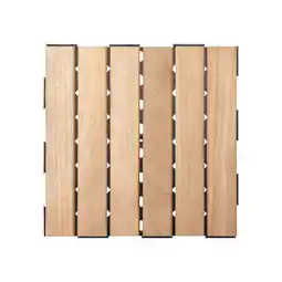 Jardiland Dalle en bois teck naturel (lot de 4) - Snap & Go offre