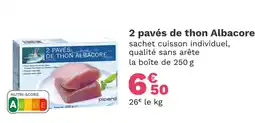 Picard PICARD 2 pavés de thon Albacore offre
