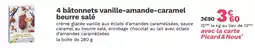 Picard PICARD 4 bâtonnets vanille-amande-caramel beurre salé offre