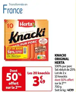 Auchan Supermarché HERTA KNACKI ORIGINAL offre