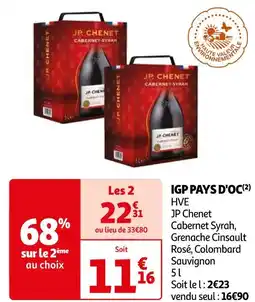 Auchan Supermarché JP Chenet IGP PAYS D'OC offre