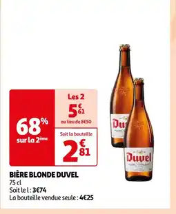 Auchan Supermarché DUVEL BIÈRE BLONDE offre