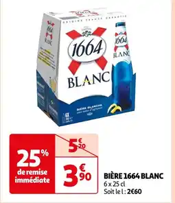 Auchan Supermarché 1664 BIÈRE BLANC offre
