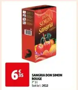 Auchan SANGRIA DON SIMON ROUGE offre