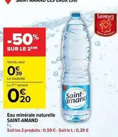 Carrefour Market Saint amand - eau minérale naturelle offre