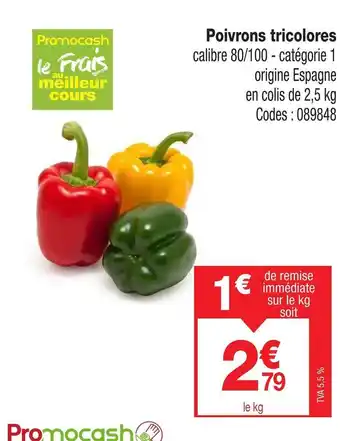 Promocash Poivrons tricolores offre