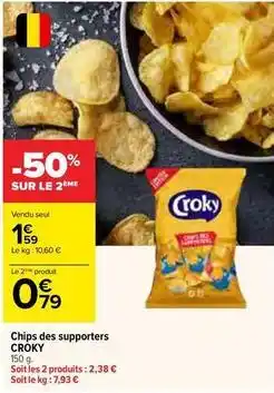 Carrefour Market Croky - chips des supporters offre