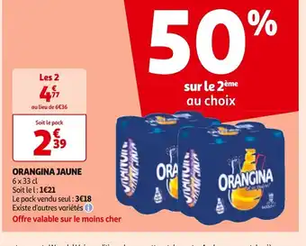 Auchan ORANGINA JAUNE offre