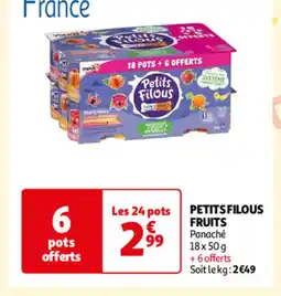 Auchan Petits filous fruits offre