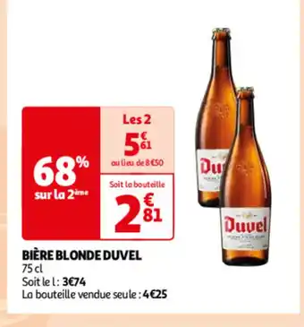Auchan BIÈRE BLONDE DUVEL offre