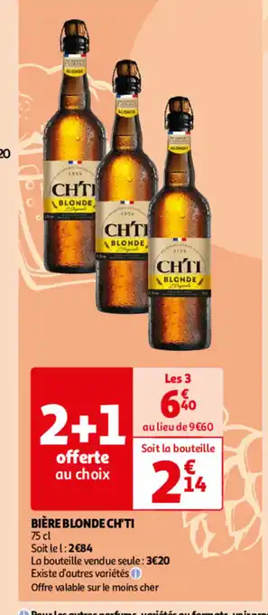 Auchan BIÈRE BLONDE CH'TI offre