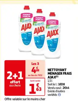 Auchan NETTOYANT MENAGER FRAIS AJAX offre