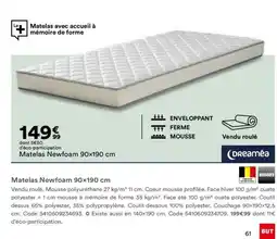 BUT Matelas Newfoam 90x190 cm offre