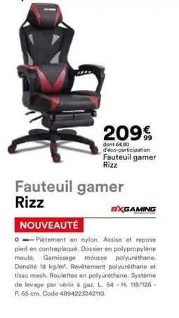 BUT Fauteuil gamer Rizz offre