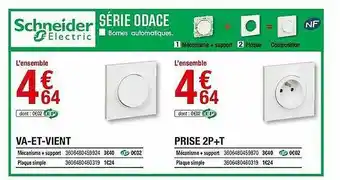 Brico Dépôt Série Odace : Va-et-vient, Prise 2p+t offre