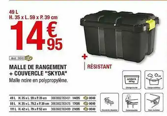 Brico Dépôt Malle De Rangement + Couvercle offre