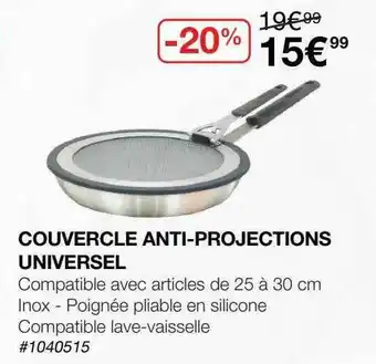 Couvercle Anti-projections Universel