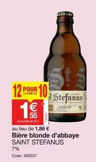 Promocash Bière Blonde D'abbaye Saint Stefanus offre