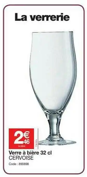 Promocash Verre à Bière 32 Cl Cervoise offre