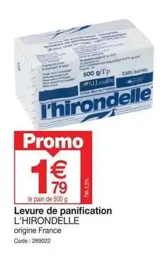Promocash L'hirondelle - levure de panification offre