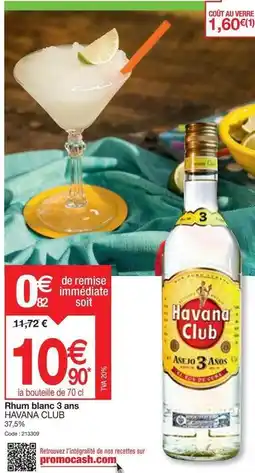 Promocash Havana club - rhum blanc 3 ans offre
