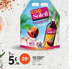 E.Leclerc BABV SANGRIA CAP SOLEIL offre