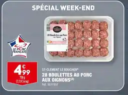 ALDI ST-CLÉMENT LE BOUCHER 28 BOULETTES AU PORC AUX OIGNONS offre