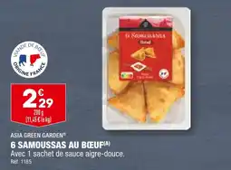 ALDI ASIA GREEN GARDEN 6 Samoussas au bœuf offre