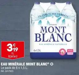 ALDI MONT BLANC EAU MINÉRALE offre
