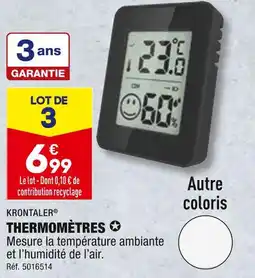 ALDI KRONTALER THERMOMÈTRES offre