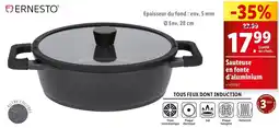 Lidl ERNESTO Sauteuse en fonte d'aluminium offre
