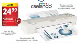 Lidl crelando Plastifieuse offre