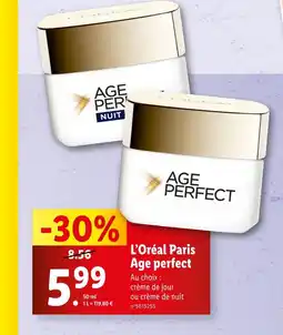 Lidl L’Oréal Paris Age perfect offre