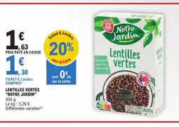 E.Leclerc LENTILLES VERTES offre