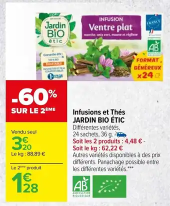 Carrefour Infusion et Thés offre