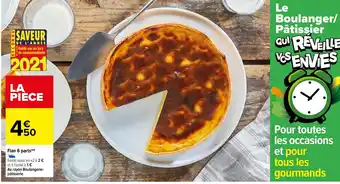 Carrefour Flan 6 parts offre