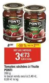 Cora x Carrefour Ponti - tomates séchées à l'huile offre