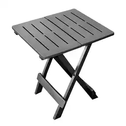 E.Leclerc Table de jardin pliante adige gris anthracite 44x44xh50cm offre