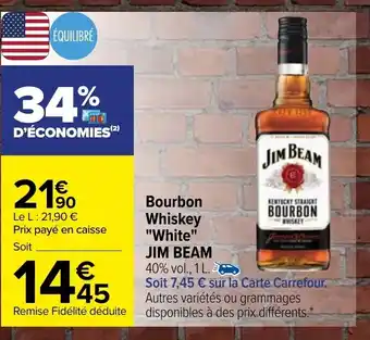 Bourbon whiskey "white" JIM BEAM