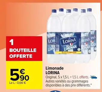 Carrefour Limonade LORINA offre