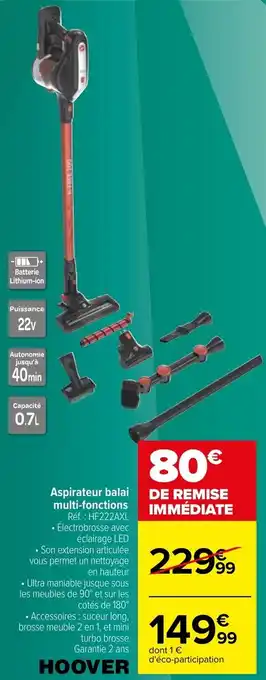 Carrefour Aspirateur balai multi-fonctions offre