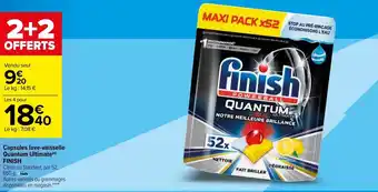 Carrefour Capsules lave-vaisselle quantum ultimate FINISH offre