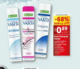 Lidl Narta Deospray femme offre