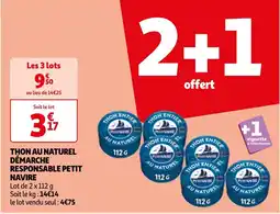 Auchan THON AU NATUREL DÉMARCHE RESPONSABLE PETIT NAVIRE offre