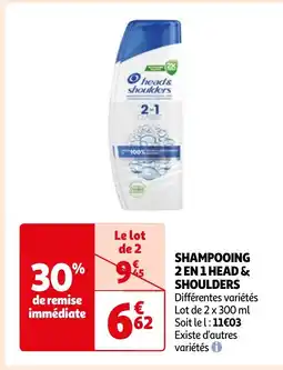 Auchan SHAMPOOING 2 EN 1 HEAD & SHOULDERS offre