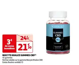 Auchan BIOCYTE KHALICE GUMMIES CBD(¹) offre