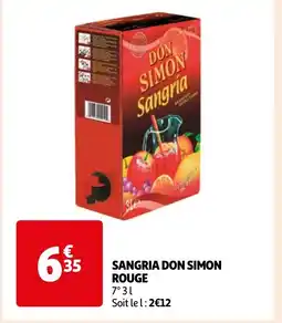Auchan SANGRIA DON SIMON ROUGE 7°31 offre