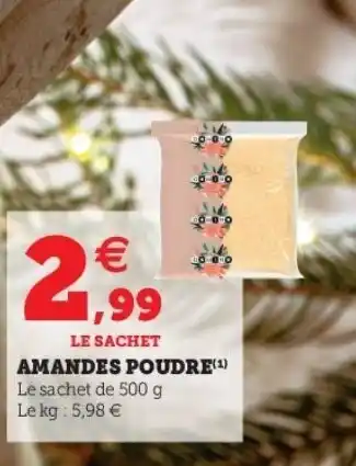 Hyper U Amandes Poudre offre