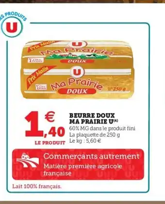 Beurre Doux Ma Prairie U